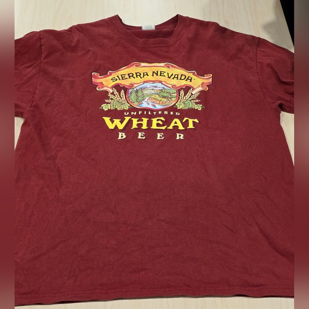 Sierra Nevada Unfiltered Wheat Beer Short Sleeve Shirt Size XL - Hanes Tee